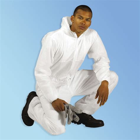 Keystone Cvl Smsreg He Wh White Sms Coveralls With Hood