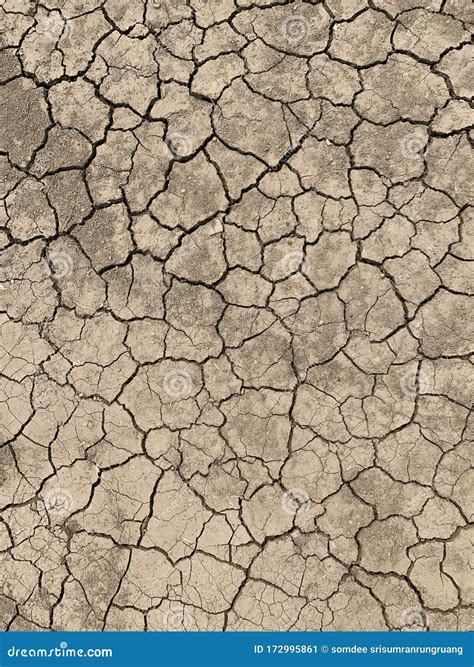 Colorful Dry Soil Surface With Deep Black Cracks Stock Image Image Of