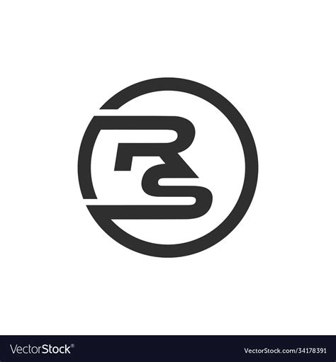 Initial Letter Rs Logo Or Sr Design Royalty Free Vector