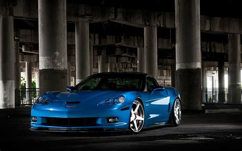 HD wallpaper: Chevrolet, Chevrolet Corvette (C6), Blue Car, Chevrolet Corvette ZR1 | Wallpaper Flare