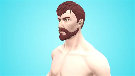 Damien Male Base Mesh Cartoon Character Model Turbosquid