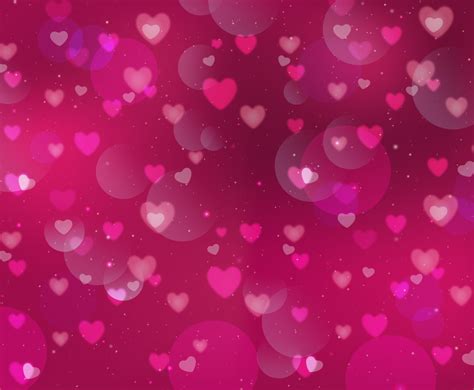 Pink Hearts Bokeh Background Vector Art & Graphics | freevector.com