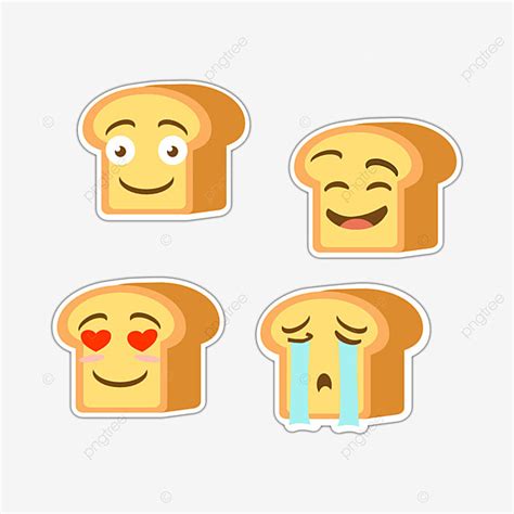 Simple Bread Hand Draw Emoji Sticker, Fun, Social, The Internet PNG ...