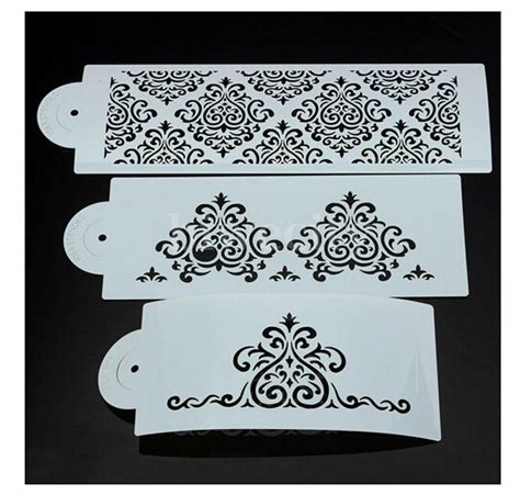 Flower Cake Decorating Tools Stencil Carved 3 Piece Classic Fondant