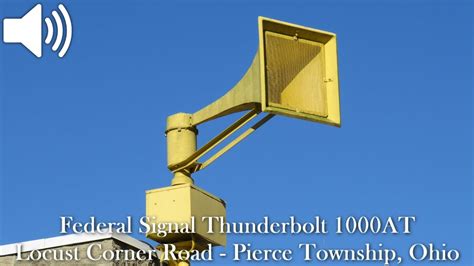 Audio Only Federal Signal Thunderbolt T Siren Test Full Alert