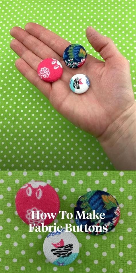 Fabric Covered Buttons Diy Tutorial Video Sewing Projects Button