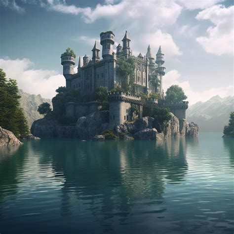 Zf Puhi A Picture Of A Fantasy Castle With A Large By Zfpuhi On Deviantart