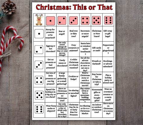 Christmas Game Printable Christmas Would You Rather Classroom