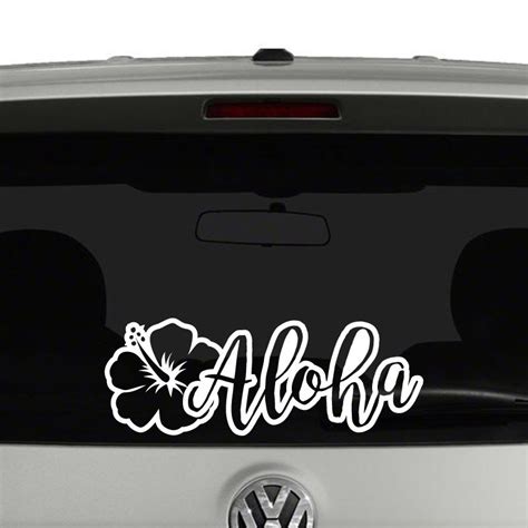 Hibiscus Flower Aloha Hawaiian Vinyl Decal Sticker