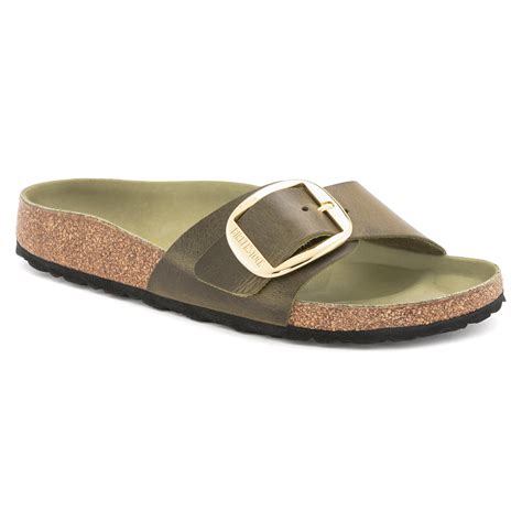 Birkenstock Limited Edition Madrid Big Buckle Green Olive Oiled Leathe