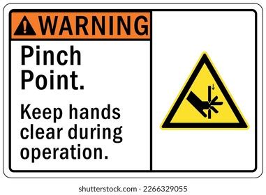 Pinch Point Hazard Sign Labels Stock Vector (Royalty Free) 2266329055 ...