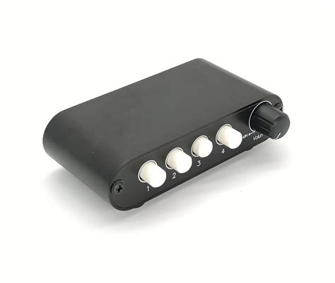 4 Way 3 5mm Stereo Audio Switch Input Signal Source Switcher Selector Splitter Box With Line