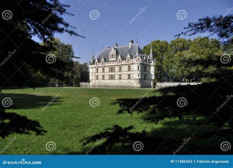 Azay-le-Rideau castle stock image. Image of classic, romantic - 11386343