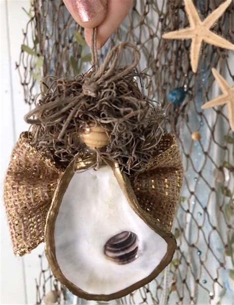 Oyster Angel Ornament Etsy Oyster Ornament Angel Ornaments Oyster