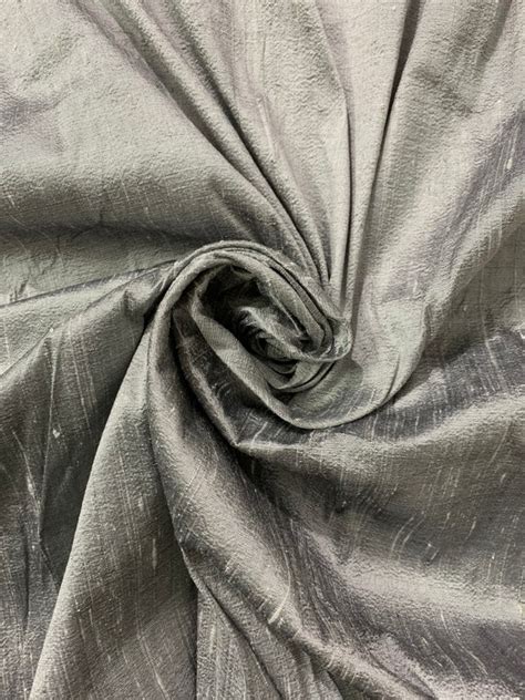 Silver Grey Raw Silk Pure Raw Silk Wedding Dupion Silk Etsy