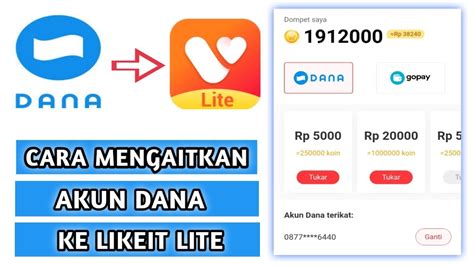 Cara Mengaitkan Akun Dana Ke Likeit Lite Aplikasi Penghasil Saldo