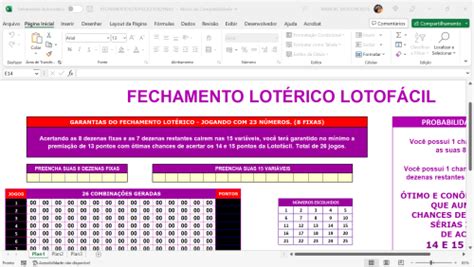 Planilha Gr Tis Fechamento Loto F Cil Para Aumentar Suas Chances De