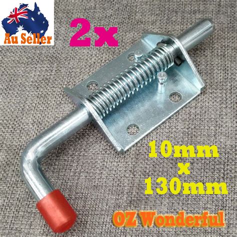 2pcs 10x130mm Spring Loaded Tailgate Latches Zinc Plated Suit Trailer