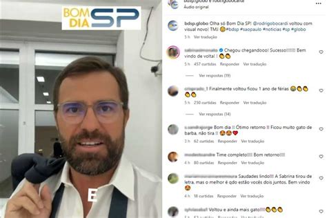 Rodrigo Bocardi exibe novo visual em retorno ao Bom Dia São Paulo