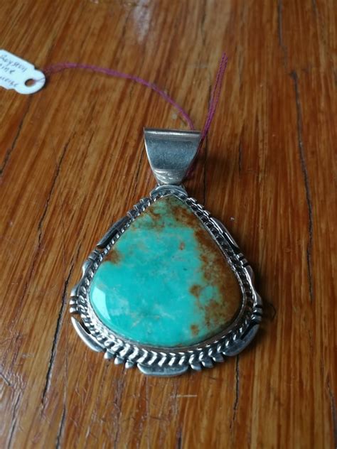 Sterling Silver Pendant W Royston Turquoise Freddy C Gem