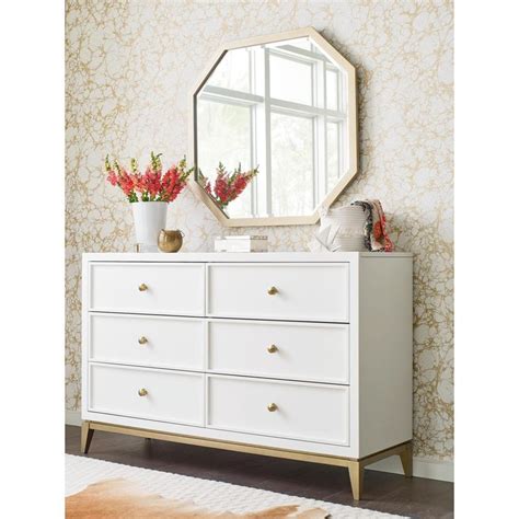 Legacy Classic Chelsea Dresser In White Nfm White And Gold Dresser