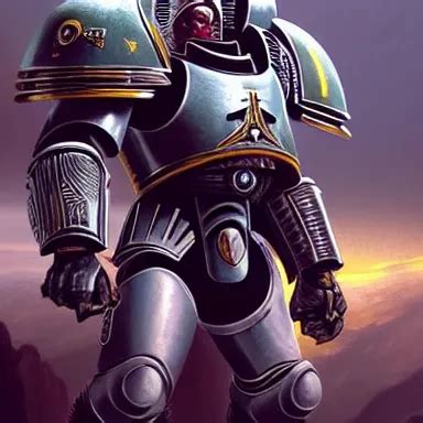 KREA A Beautiful Ultradetailed Painting Of A Helmeted Space Marine