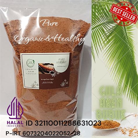 Jual Gula Aren Semut Bubuk Palm Sugar 1kg Organik Murni Tanpa Campuran