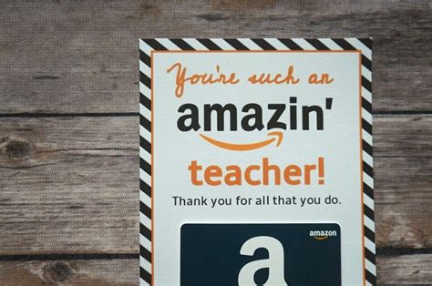 Free Amazon Teacher Gift Card Printable Template - Give Gift of Amazon ...