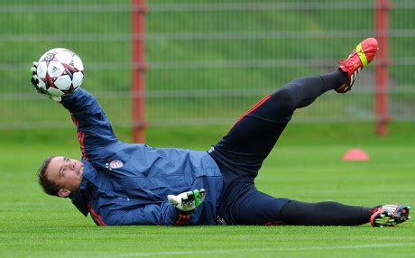 Bayern Munichs Goalkeeper Manuel Neuer Catches Editorial Stock Photo