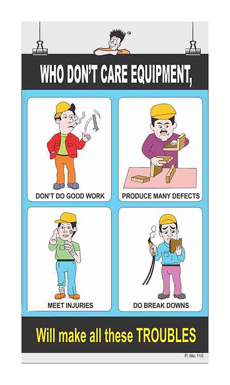 Posterkart Safety Poster Who Don T Care Equipment 66 Cm X 36 Cm X 1