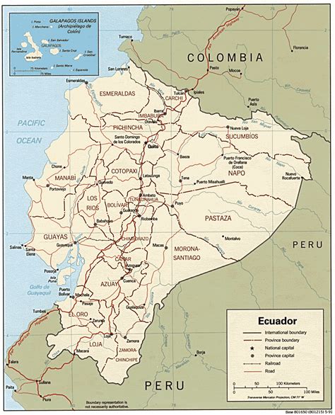 Landkarte Ecuador Politische Karte Weltkarte Karten Und