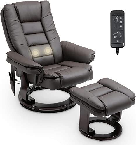 Recliner with Ottoman,Recliner Chair and Ottoman Set,PU Leather ...