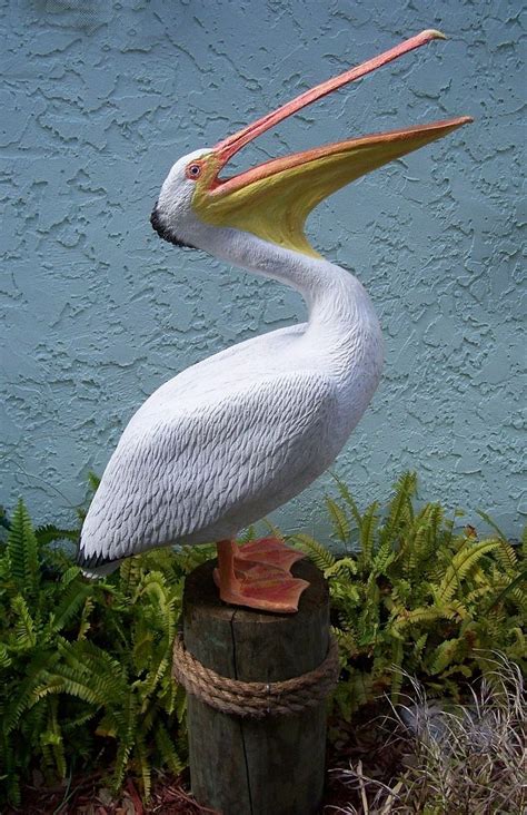 Hand Crafted Life Size Pelican Sculptures By Chris Dixon Studios