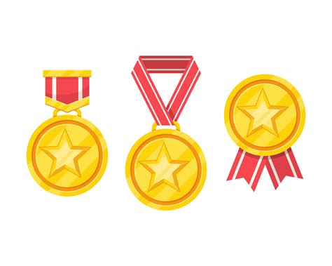 Champion Gold Medal Star Medal Vector 12852008 Vector Art At Vecteezy