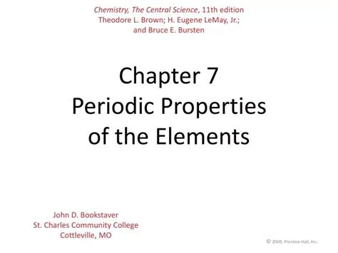 Ppt Chapter Periodic Properties Of The Elements Powerpoint