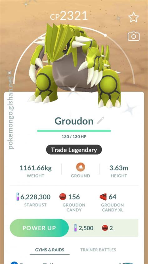 Shiny Groudon Card