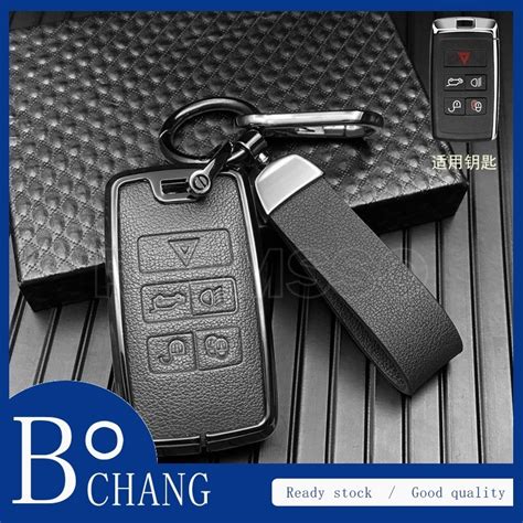 Bczinc Alloy Leather Car Key Fob Cover Case Holder For Land Rover Range