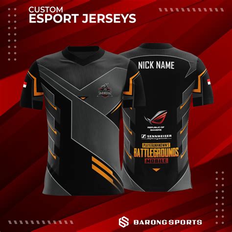 Jual Jersey Gaming Esport Custom Full Printing Bisa Pakai Desain Dan