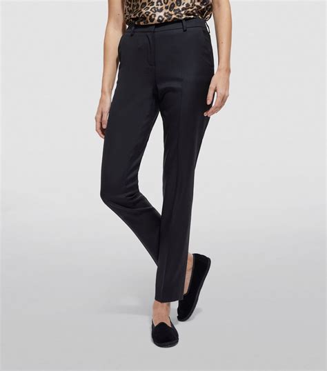 Womens The Kooples Black Wool Trousers Harrods Uk