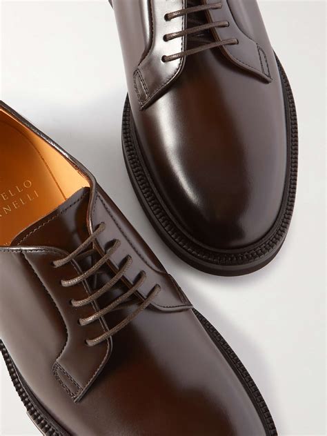 Dark Brown Leather Derby Shoes Brunello Cucinelli Mr Porter