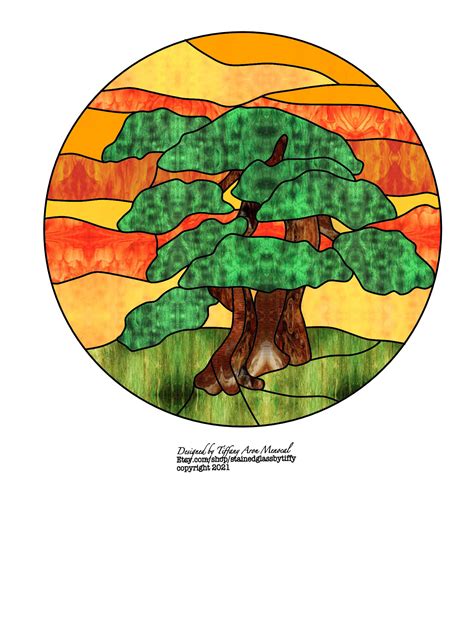 Tree Of Life Stained Glass Pattern Digital Download Etsy