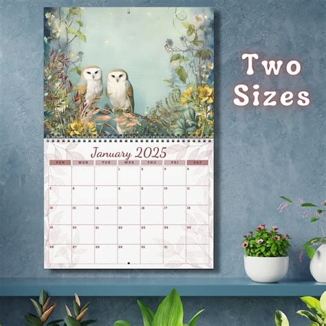 2025 Hanging Wall Calendar Etsy