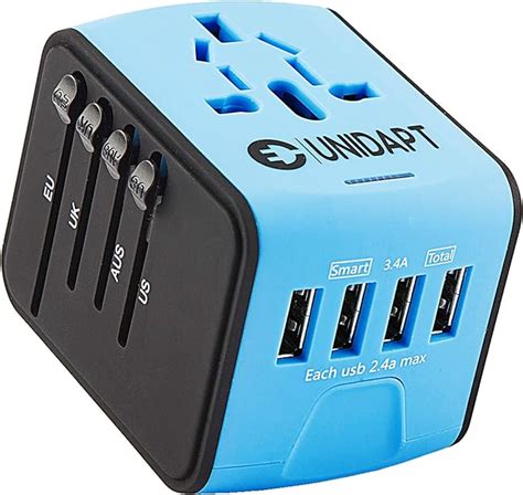 Unidapt Universal Travel Adapter International Plug Adapter Fast A