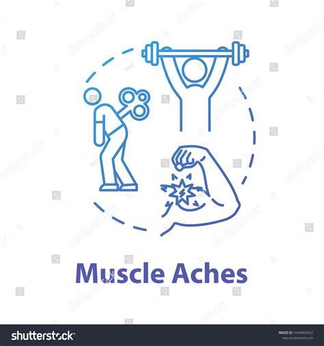 Muscle Aches Concept Icon Medical Problem Stock Vector (Royalty Free