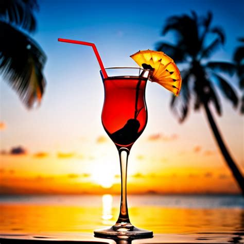 Tropical Sunset Serenade Vibrant And Refreshing Tropical Cocktail