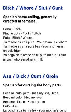 Spanish Swear Words Ideas Spanish Swear Words Spanish Language