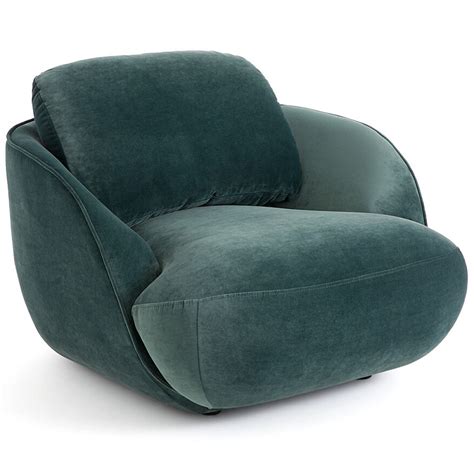 Полукруглое мягкое кресло Halle Green Armchair по цене 138 900 руб ...