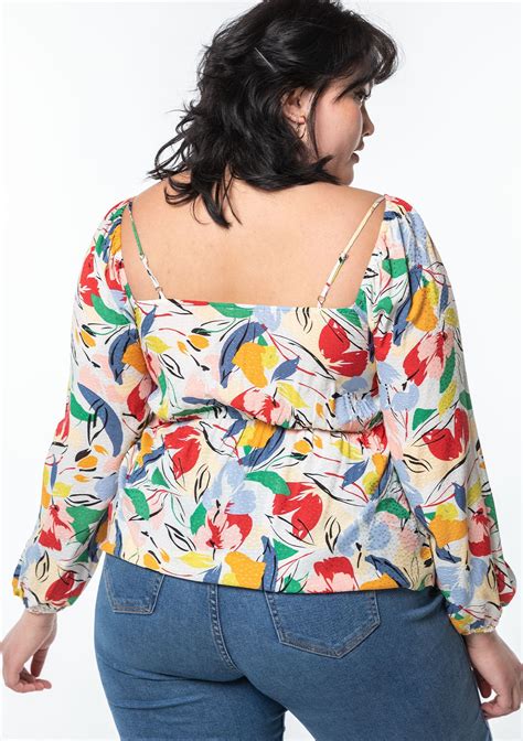 Multicolor Boho Blouse Womens Top Lovestitch