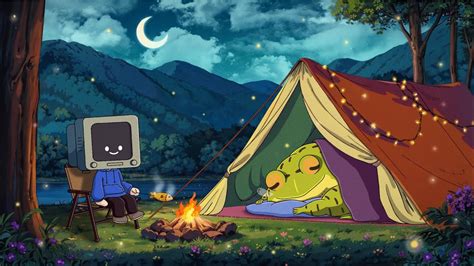 Peaceful Camping Night Calm Your Anxiety Relaxing Music Chill Lo Fi