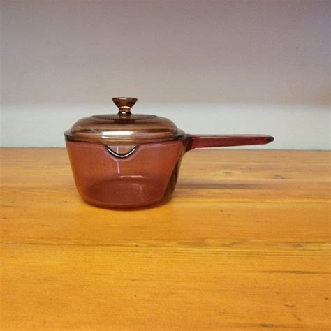 Vintage Pyrex Corning Visionware L Pot With Spout Cranberry Etsy